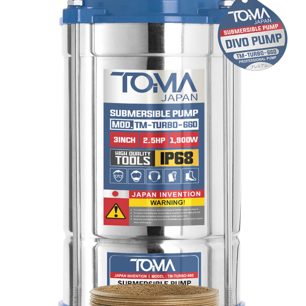 ปั๊มจุ่ม TOMA JAPAN รุ่น TM-TURBO-660 ขนาด 3 นิ้ว 2.5HP 1,900W